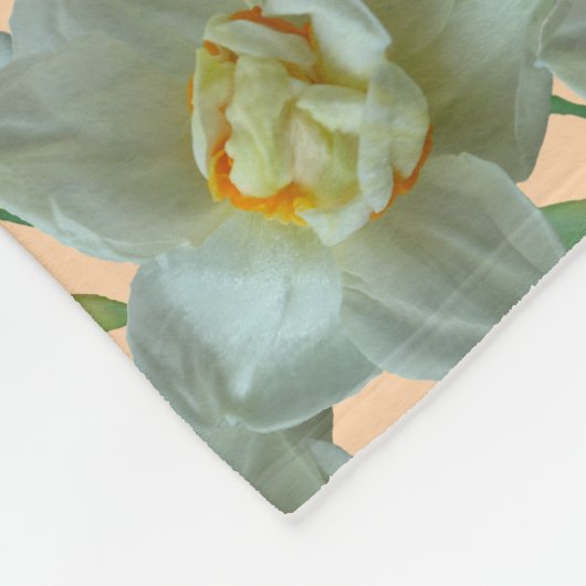 Bridal Crown Daffodil Pattern Cust. Fleece Blanket Deken (Hoek)