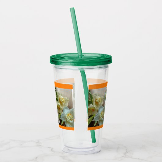 Bridal Crown Daffodils Design Acryltumbler Acryl Drinkbeker (Links)