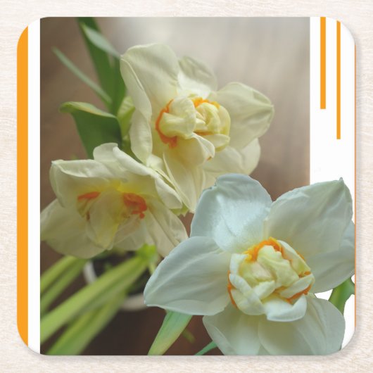 Bridal Crown Daffodils Design Paper Onderzetter (Voorkant)