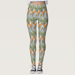 Bridal Crown Daffodils Pattern Legging