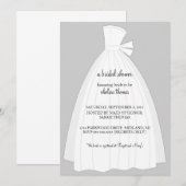 Bridal de Uitnodiging van de Shower {Zilver} (Voorkant / Achterkant)