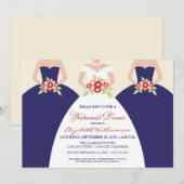 Bridal Dinner Invite (marine) Kaart (Voorkant / Achterkant)