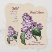 Bridal douche Uitnodiging Lilacs (Voorkant / Achterkant)