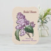 Bridal douche Uitnodiging Lilacs (Staand voorkant)