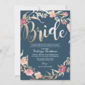 Bridal douche-uitnodiging, marinelonenbride kaart (Voorkant)