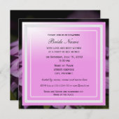 Bridal douche-uitnodiging, paarse dahlia kaart (Voorkant / Achterkant)