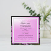 Bridal douche-uitnodiging, paarse dahlia kaart (Staand voorkant)