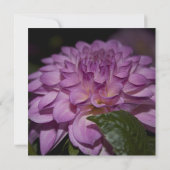 Bridal douche-uitnodiging, paarse dahlia kaart (Achterkant)