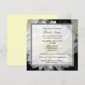 Bridal douche-uitnodiging, witte dagbloem kaart (Voorkant / Achterkant)