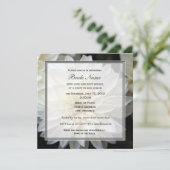 Bridal douche-uitnodiging, witte dagbloem kaart (Staand voorkant)