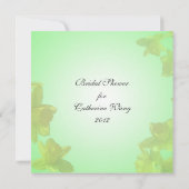 Bridal doucheuitnodiging, gele tulpbloemen kaart (Achterkant)