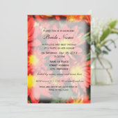 Bridal doucheuitnodiging, oranje dagbloemen kaart (Staand voorkant)