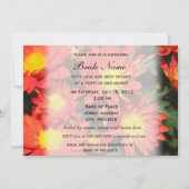 Bridal doucheuitnodiging, oranje dagbloemen kaart (Voorkant)