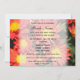 Bridal doucheuitnodiging, oranje dagbloemen kaart