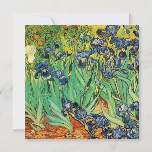 Bridal doucheuitnodiging, Vincent van Gogh, Irises Kaart (Achterkant)