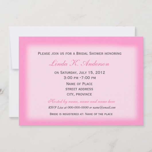 Bridal doucheuitnodiging, voeg je foto toe kaart (Voorkant)