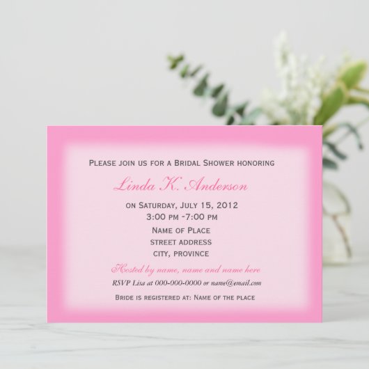 Bridal doucheuitnodiging, voeg je foto toe kaart (Staand voorkant)