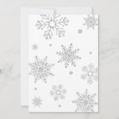 Bridal doucheuitnodiging winterzilverglitter kaart (Achterkant)