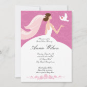 Bridal doucheuitnodigkaart met witte duif kaart (Voorkant)