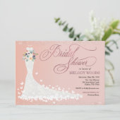 Bridal Dress Bridal Shower Kaart (Staand voorkant)