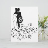 Bridal Dress Silhouette (Bride en Groom Wedding) (Staand voorkant)