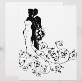 Bridal Dress Silhouette (Bride en Groom Wedding) (Voorkant / Achterkant)