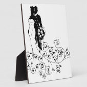 Bridal Dress Silhouette (Bride en Groom Wedding) Fotoplaat (Zijkant)