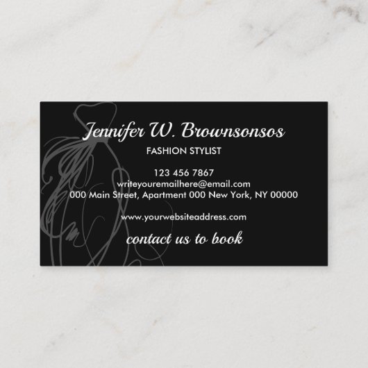 Bridal Dress van Black Wedding Gown Visitekaartje (Achterkant)