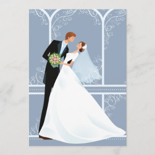 Bridal Embrace Slate Wedding Uitnodiging