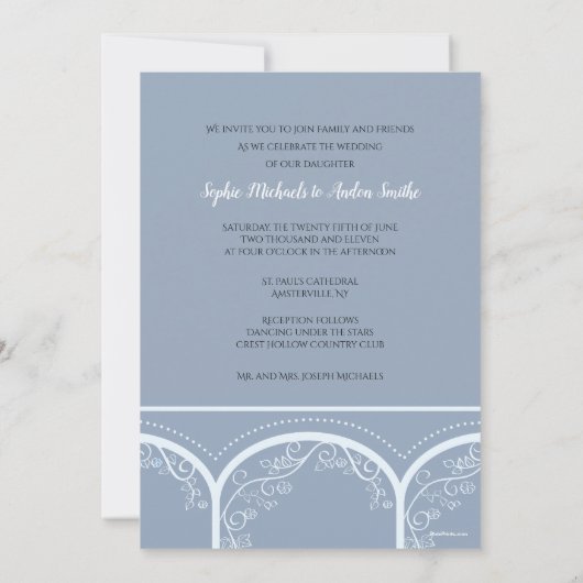 Bridal Embrace Wedding Uitnodiging (Achterkant)