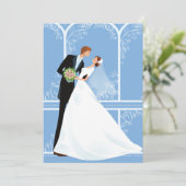 Bridal Embrace Wedding Uitnodiging (Staand voorkant)