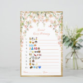 Bridal Emoji Pictionary Kaukasus Game Paper Blad (Staand voorkant)