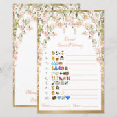 Bridal Emoji Pictionary Kaukasus Game Paper Blad (Voorkant / Achterkant)