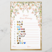 Bridal Emoji Pictionary Kaukasus Game Paper Blad (Voorkant)