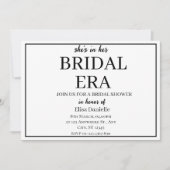 Bridal Era Minimalist Modern Custom Vrijgezellenfe Kaart (Voorkant)