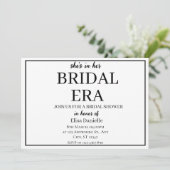 Bridal Era Minimalist Modern Custom Vrijgezellenfe Kaart (Staand voorkant)