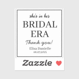 Bridal Era Minimalist Modern Custom Vrijgezellenfe Sticker