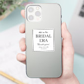 Bridal Era Minimalist Modern Custom Vrijgezellenfe Sticker (Telefoon)