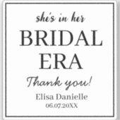 Bridal Era Minimalist Modern Custom Vrijgezellenfe Sticker (Voorkant)