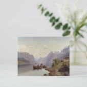 Bridal Escort op de Harhazard Fiord, 1865 Briefkaart (Staand voorkant)