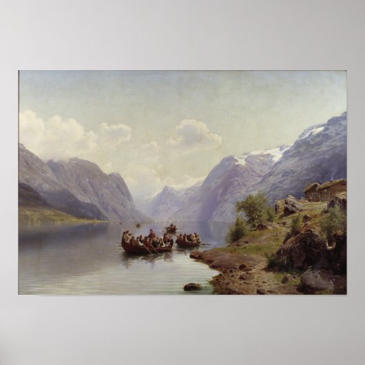 Bridal Escort op de Harhazard Fiord, 1865 Poster (Voorkant)