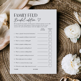 Bridal Feud Popular TV Game Show Trivia Card Kaart