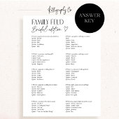 Bridal Feud Popular TV Game Show Trivia Card Kaart