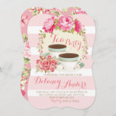 Bridal Floral Tea Party Kaart (Voorkant / Achterkant)