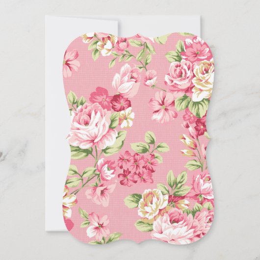 Bridal Floral Tea Party Kaart (Achterkant)