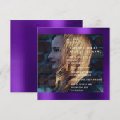 Bridal Foto Afstuderen Birthday Plum Kaart (Voorkant / Achterkant)