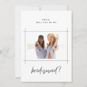 Bridal-fotokaart van Bridesmaid Kaart (Voorkant)