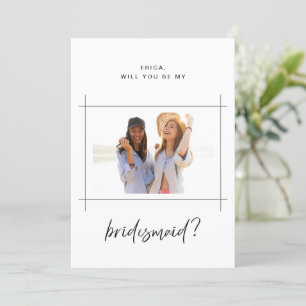 Bridal-fotokaart van Bridesmaid Kaart