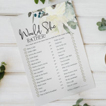 Bridal Game zou ze zijn in plaats van Ivory White