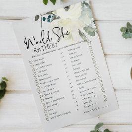 Bridal Game zou ze zijn in plaats van Ivory White